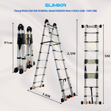  Thang Nhôm Rút Đôi Sumika SK500D NEW – Thang Chữ A Cao 2.5m Chính Hãng 
