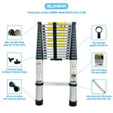  Thang rút nhôm Sumika SK510, đai đen, chiều cao 5.1m 