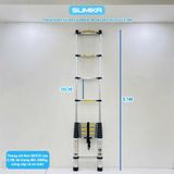  Thang rút nhôm Sumika SK510, đai đen, chiều cao 5.1m 