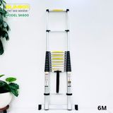  Thang rút nhôm Sumika SK600, đai đen, chiều cao 6.0m Có chân phụ 