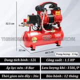 MÁY NÉN KHÍ OSHIMA 12L – 1.5HP KHÔNG DẦU 
