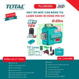  MÁY ĐO MỨC CÂN BẰNG TIA LASER XANH 3D TOTAL TLL301201 