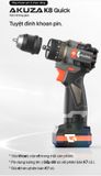  Bô Máy Khoan Pin AKUZA K8 Quick 16v8 