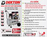  Máy nén khí không dầu Dekton DK‑AC3930PROMAX  2HP HỢP KIM NHÔM 