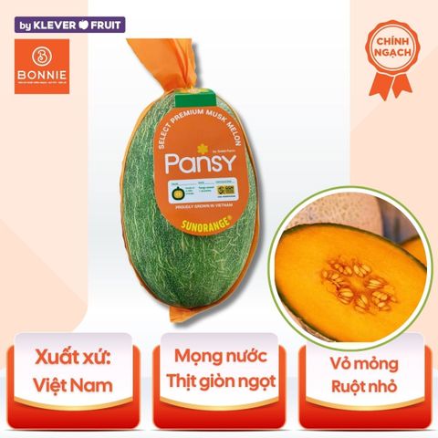 Dưa Lưới Pansy Việt Nam Ruột Cam Vỏ Xanh