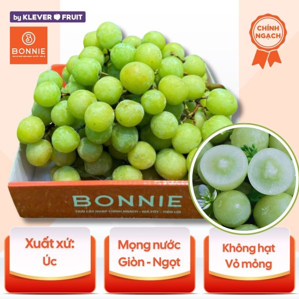 Nho Xanh Không Hạt Úc