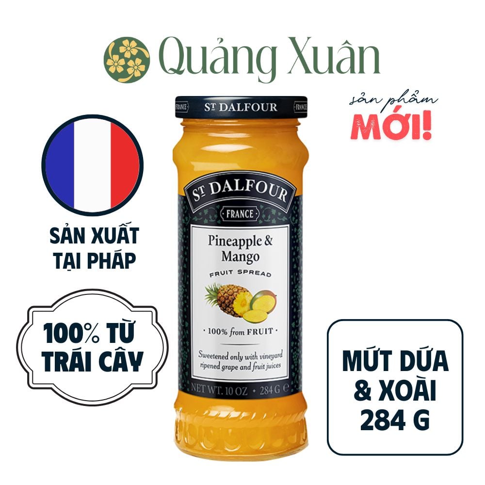  Mứt Dứa và Xoài hiệu ST. DALFOUR 284g - ST DALFOUR PINEAPPLE & MANGO 284g 