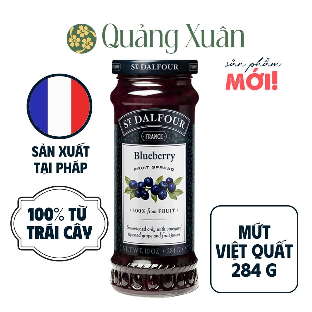  Mứt Việt Quất hiệu ST. DALFOUR 284g - ST DALFOUR BLUEBERRY 284g 