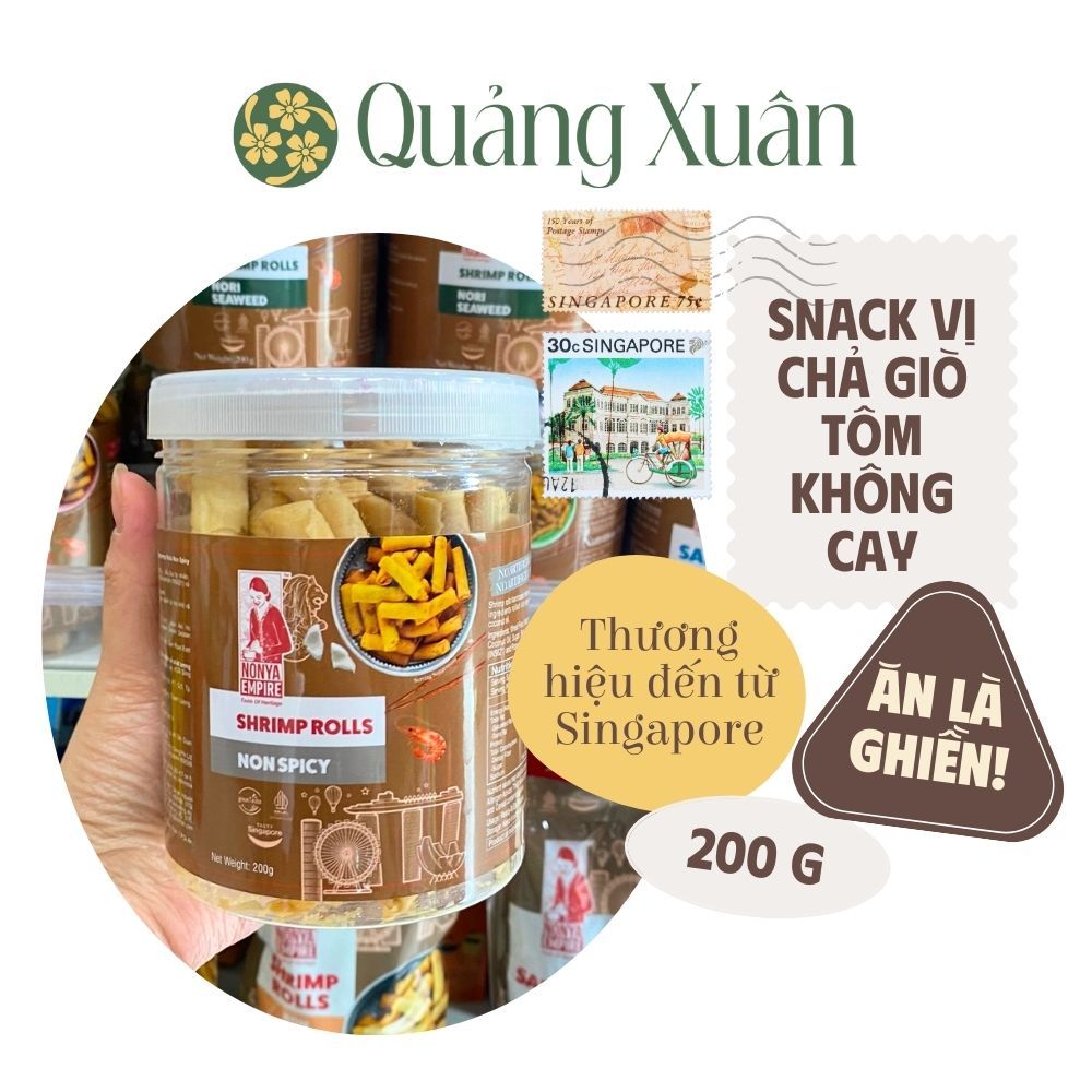 Chả giò Tôm không cay (ăn liền) - Nonya Empire Shrimp Rolls Non Spicy - 200g 