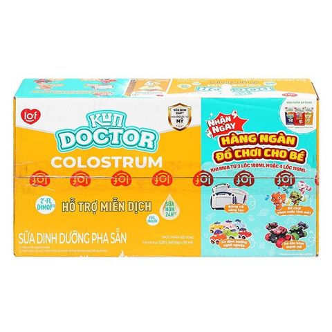 Thùng 48 hộp sữa non pha sẵn Kun Doctor Colostrum hương vani 110 ml (từ 1 tuổi)