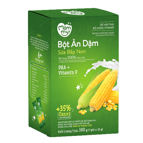 Bột Ăn Dặm Mămmy Sữa Bắp Non 140g