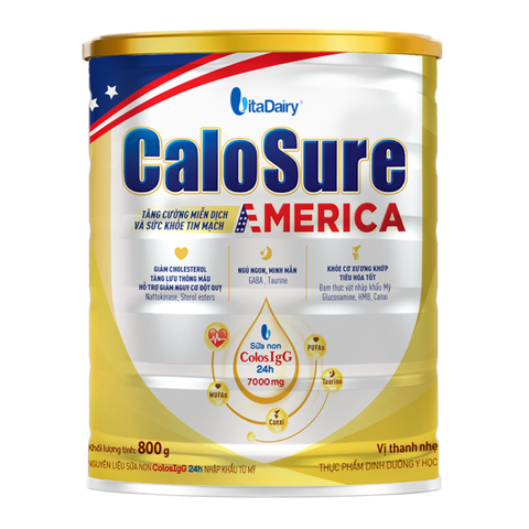 Sữa bột CaloSure America 800G Giàu Sữa Non Mỹ (trung niên và cao tuổi)