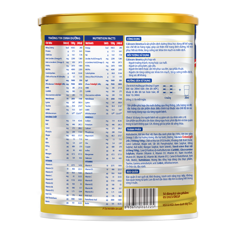 Sữa bột CaloSure America 800G Giàu Sữa Non Mỹ (trung niên và cao tuổi)