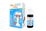 Rainbovit Baby D3 K2 20ml Hỗ trợ tăng cường hấp thu canxi cho trẻ từ 0 tháng tuổi