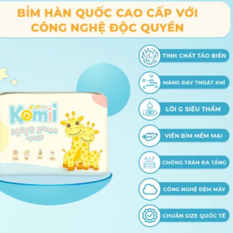 Tã quần Komii Baby Hàn Quốc size M 36 miếng (cho bé 9-14kg)