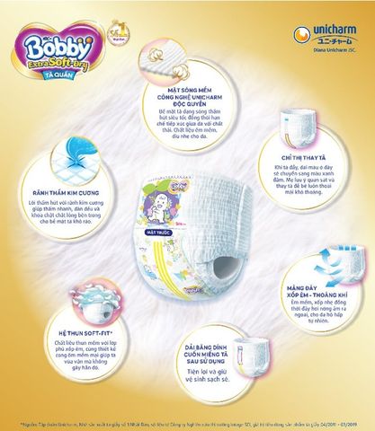Tã quần Bobby Extra Soft-Dry size XXL48 (>16kg)