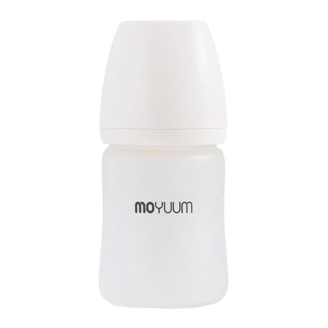Bình sữa Moyuum thủy tinh bọc silicone 150ml
