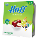 Sữa chua hoa quả Hoff vị táo cho bé từ 6 tháng tuổi vì 4 hộp x 55g