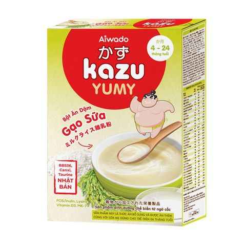 Bột ăn dặm Aiwado Kazu Yumy gạo sữa 200g