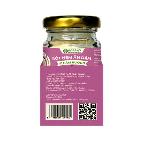 Bột nêm ăn dặm Anpaso vị nấm hương 60g