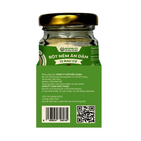 Bột nêm ăn dặm Anpaso vị rau củ 60g