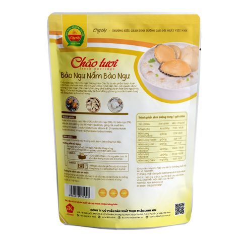 Cháo tươi Cây Thị vị bào ngư, nấm bào ngư gói 240g (từ 10 tháng)