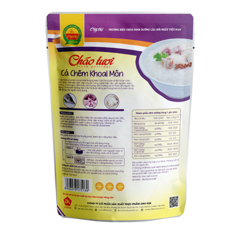 Cháo tươi Cây Thị vị cá chẽm, khoai môn gói 240g (từ 7 tháng)