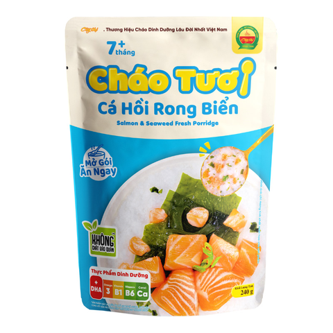Cháo tươi Cây Thị vị cá hồi, rong biển gói 240g (từ 7 tháng)