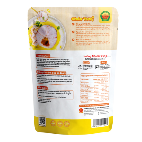 Cháo tươi Cây Thị vị cá lóc, đậu xanh gói 240g (từ 7 tháng)