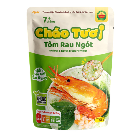 Cháo tươi Cây Thị vị tôm, rau ngót gói 240g (từ 7 tháng)