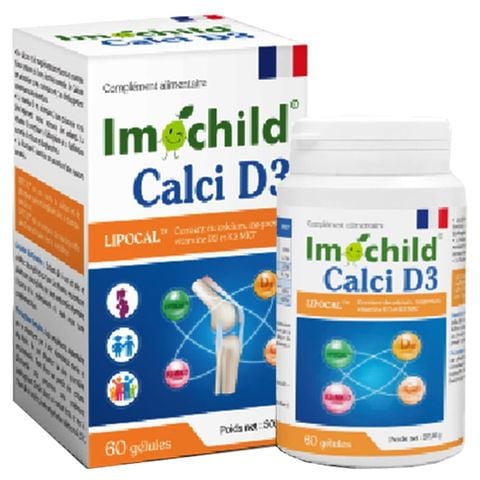 Imochild Calci D3, hỗ trợ bổ sung canxi, xương và răng chắc khỏe từ 6 tuổi