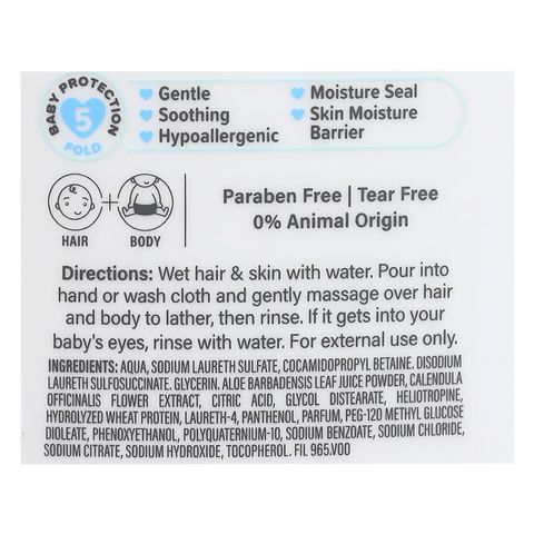 Sữa tắm & gội 2in1 cho bé Cetaphil Baby chiết xuất hoa cúc hữu cơ 400 ml (mọi độ tuổi)