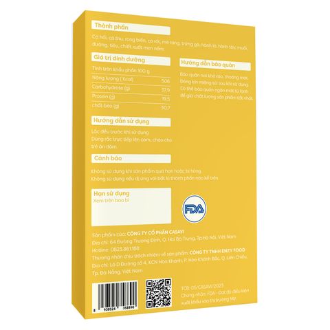 Gia vị rắc cơm trẻ em vị cá hồi Anpaso 35g