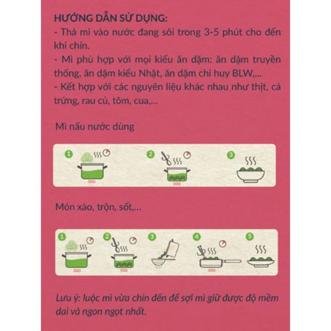 Mì ăn dặm hữu cơ củ cải đỏ và củ dền Anpaso 120g Organic (từ 7 tháng)