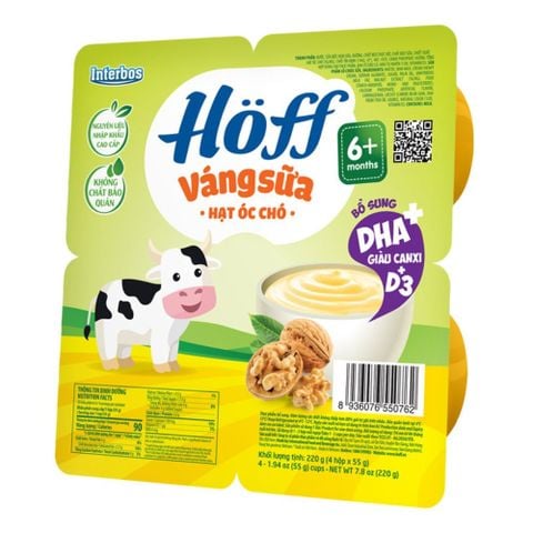 Lốc 4 Váng sữa hạt óc chó Hoff 55g