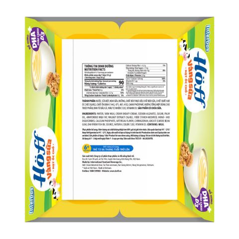 Lốc 4 Váng sữa hạt óc chó Hoff 55g (từ 6 tháng)