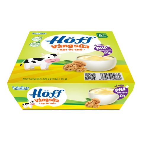 Lốc 4 Váng sữa hạt óc chó Hoff 55g (từ 6 tháng)