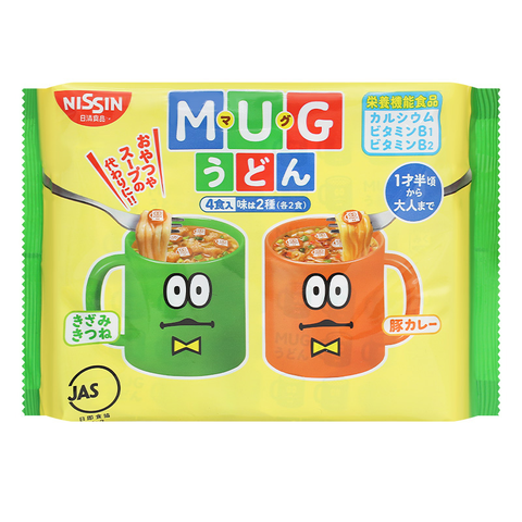 Mì vị đậu hũ, cà ri heo Nissin MUG 94g (từ 1 tuổi)