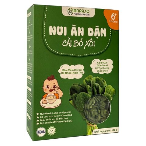Nui ăn dặm cải bó xôi Anpaso 150g