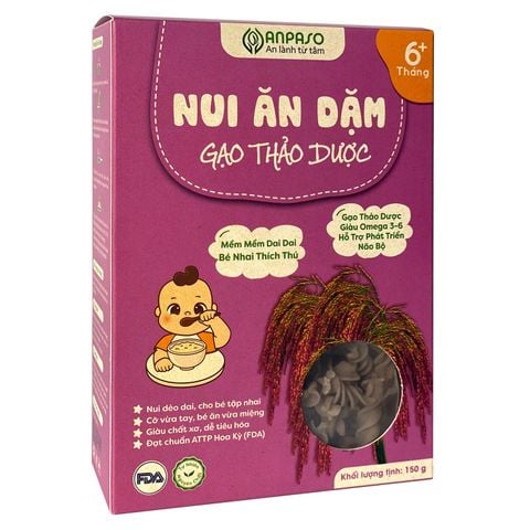 Nui ăn dặm gạo thảo dược Anpaso 150g