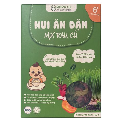 Nui ăn dặm mix rau củ Anpaso 150g