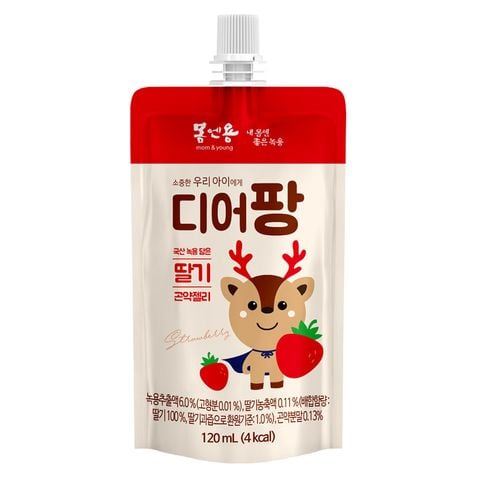 Nước Thạch Gạc Hươu Non Deer Pang Vị Dâu Cho Bé Từ 1 Tuổi – 1 Gói – Hàn Quốc