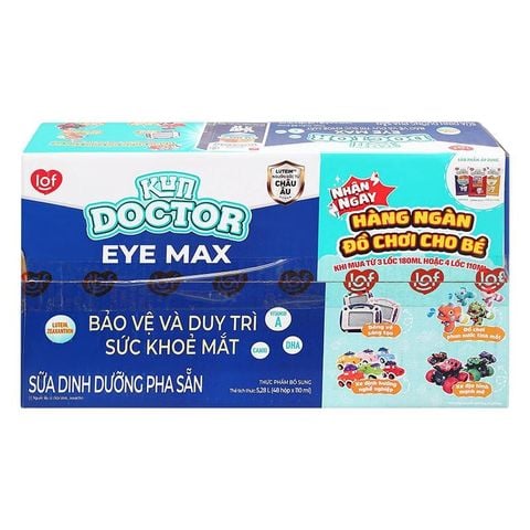 Thùng 48 hộp sữa pha sẵn Kun Doctor Eye Max hương vani 110 ml (từ 1 tuổi)
