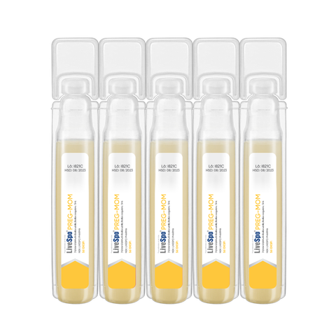 LiveSpo PREG-MOM Hỗ Trợ Giảm Táo Bón, Biếng Ăn bổ sung lợi khuẩn đường ruột (20 ống x 5ml)