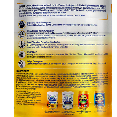 Sữa bột Nutifood GrowPlus+ Vàng (Sữa non) 800g (0-12M)