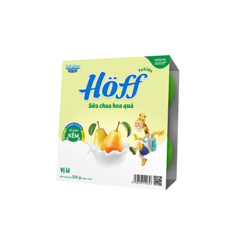 Sữa chua Hoff vị lê cho bé từ 6 tháng tuổi vỉ 4 hộp x 55g