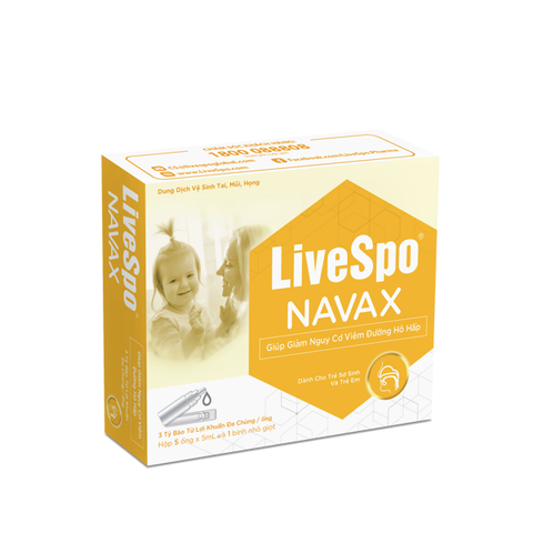 Dung dịch vệ sinh tai, mũi, họng LiveSpo NAVAX (5 ống)- Giúp giảm nguy cơ viêm đường hô hấp