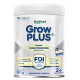 Sữa bột Nutifood GrowPLUS+ bạc 1+ hương vani 800g (1 - 2 tuổi)