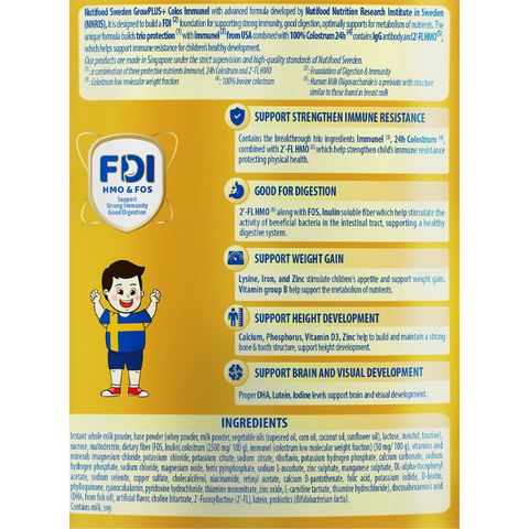 Sữa bột Nutifood GrowPLUS+ Colos Immunel 2+ hương vani 800g (từ 2 tuổi)