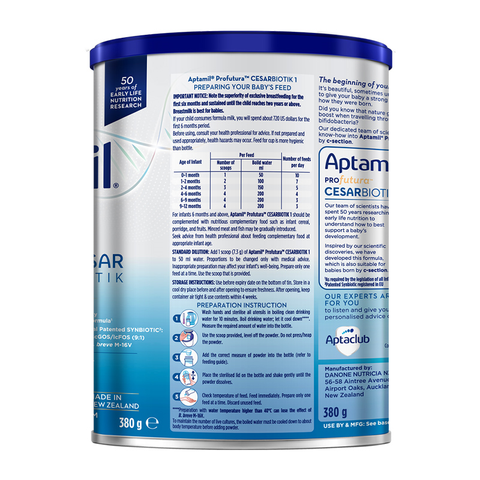 Sữa bột Aptamil Profutura Cesarbiotik số 1 380g (0 – 12 tháng)